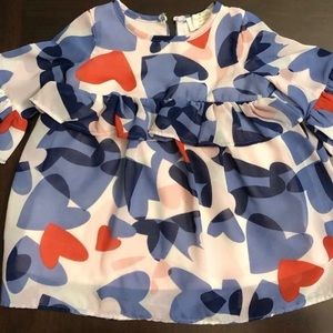 Kate Spade Kids Confetti Hearts Dress Size 12 M